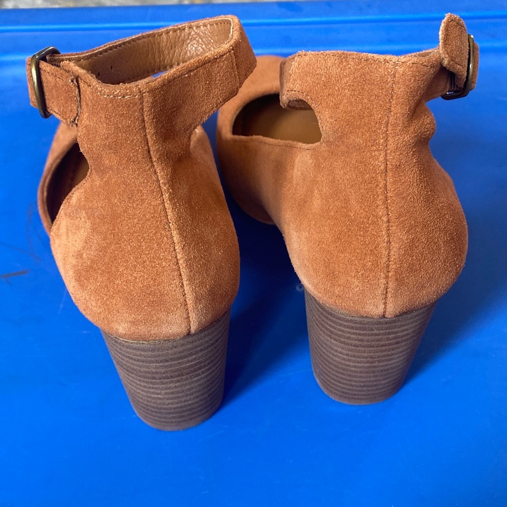 Lucky Brand Women's Brown Ankle Strap Heels Size 7.5 M/38 - Picture 3 of 5